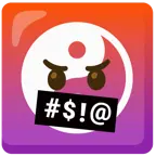 faccina con simboli sulla bocca + Yin e Yang