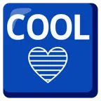 COOL button + blue heart