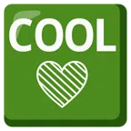 COOL button + green heart