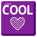 COOL button + purple heart