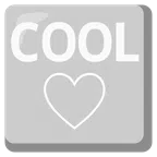COOL button + white heart