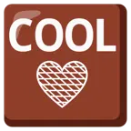 COOL button + brown heart