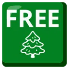 FREE button + evergreen tree