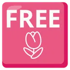FREE button + tulip