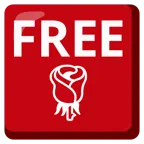 FREE button + rose