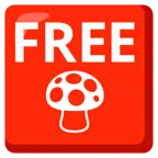 FREE button + mushroom