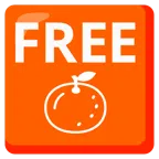 FREE button + tangerine