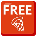 FREE button + pizza