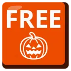 FREE button + jack-o-lantern