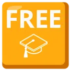 FREE button + graduation cap