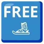 FREE button + skis