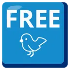 FREE button + bird