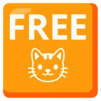 FREE button + cat face