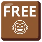 FREE button + monkey face