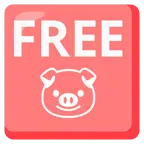 FREE button + pig face