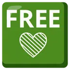 FREE button + green heart