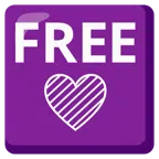 FREE button + purple heart