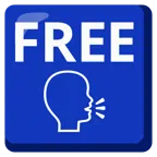 FREE button + speaking head