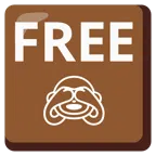 FREE button + see-no-evil monkey