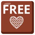 FREE button + brown heart