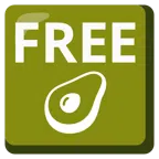 FREE button + avocado