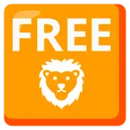FREE button + lion