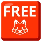 FREE button + fox