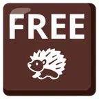 FREE button + hedgehog