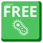 FREE button + microbe