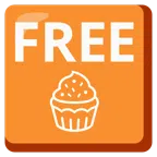FREE button + cupcake