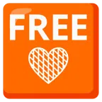 FREE button + orange heart