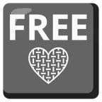 FREE button + grey heart