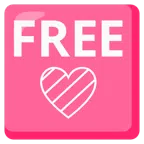 FREE button + pink heart
