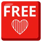 FREE button + red heart
