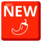NEW button + hot pepper