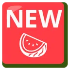 NEW button + watermelon