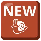 NEW button + snail