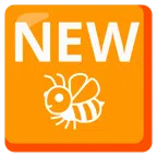 NEW button + honeybee