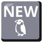 NEW button + penguin