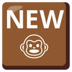 NEW button + monkey face