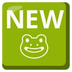 NEW button + frog