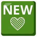 NEW button + green heart