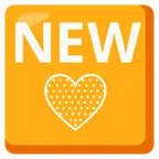 NEW button + yellow heart