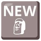 NEW button + moai