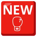 NEW button + boxing glove