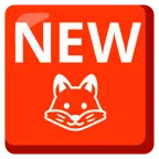 NEW button + fox
