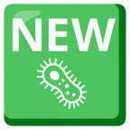 NEW button + microbe