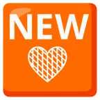 NEW button + orange heart