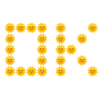 OK button + sun with face