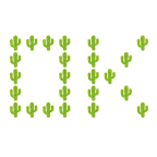 OK button + cactus